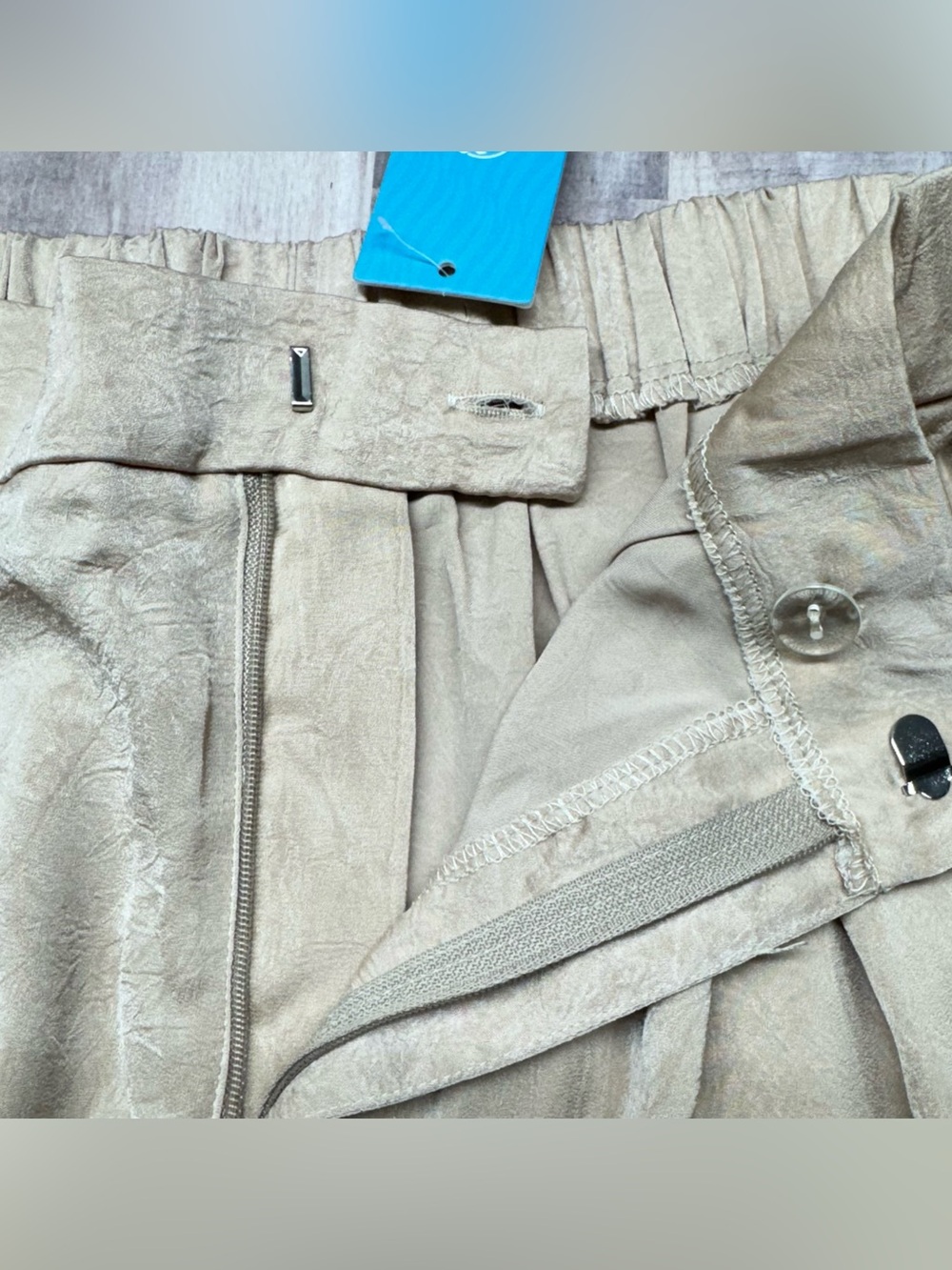 Cupshe Beige High-Rise Wide Leg Trousers Size Medium - Picture 6 of 9